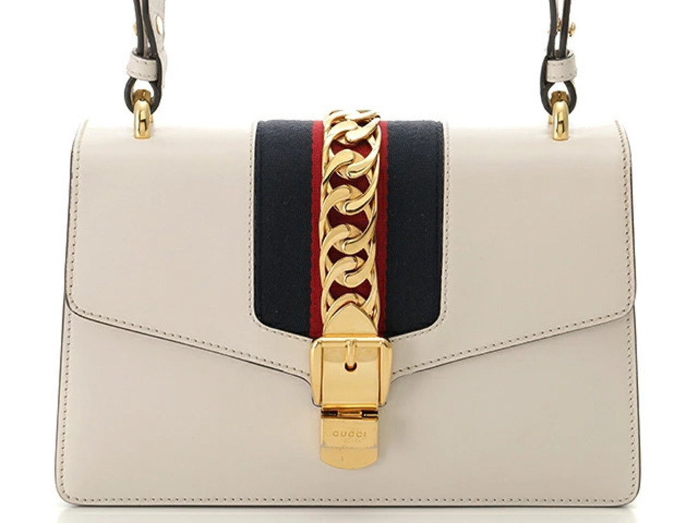 Gucci Sylvie Hobo Bag Calfskin Ivory White